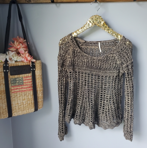 Free People Annabelle Crochet Pullover Small - Picture 2 of 5